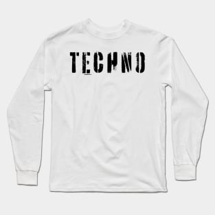 Spray-Painted Techno Vibes Long Sleeve T-Shirt